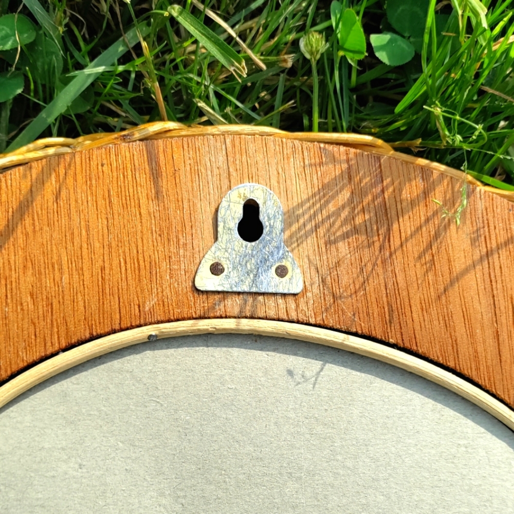Vtg Rattan Mirror - Picture 3 of 5